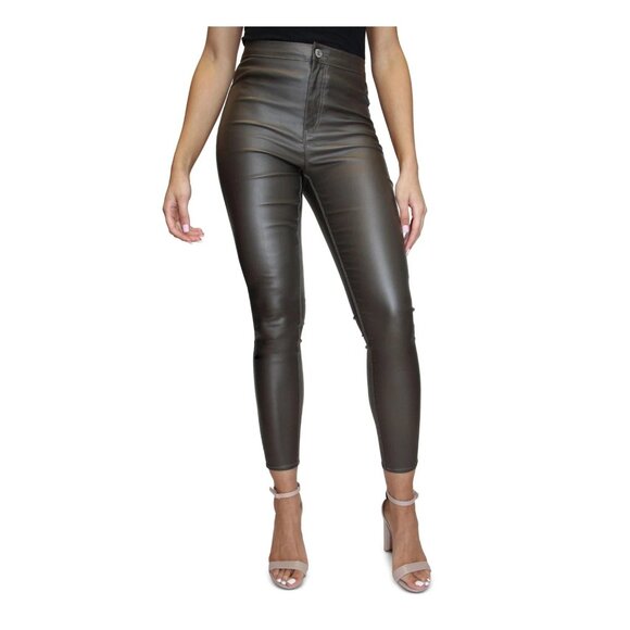 ALMOST FAMOUS Women's Brown Skinny Pants Size 1 - Picture 1 of 4